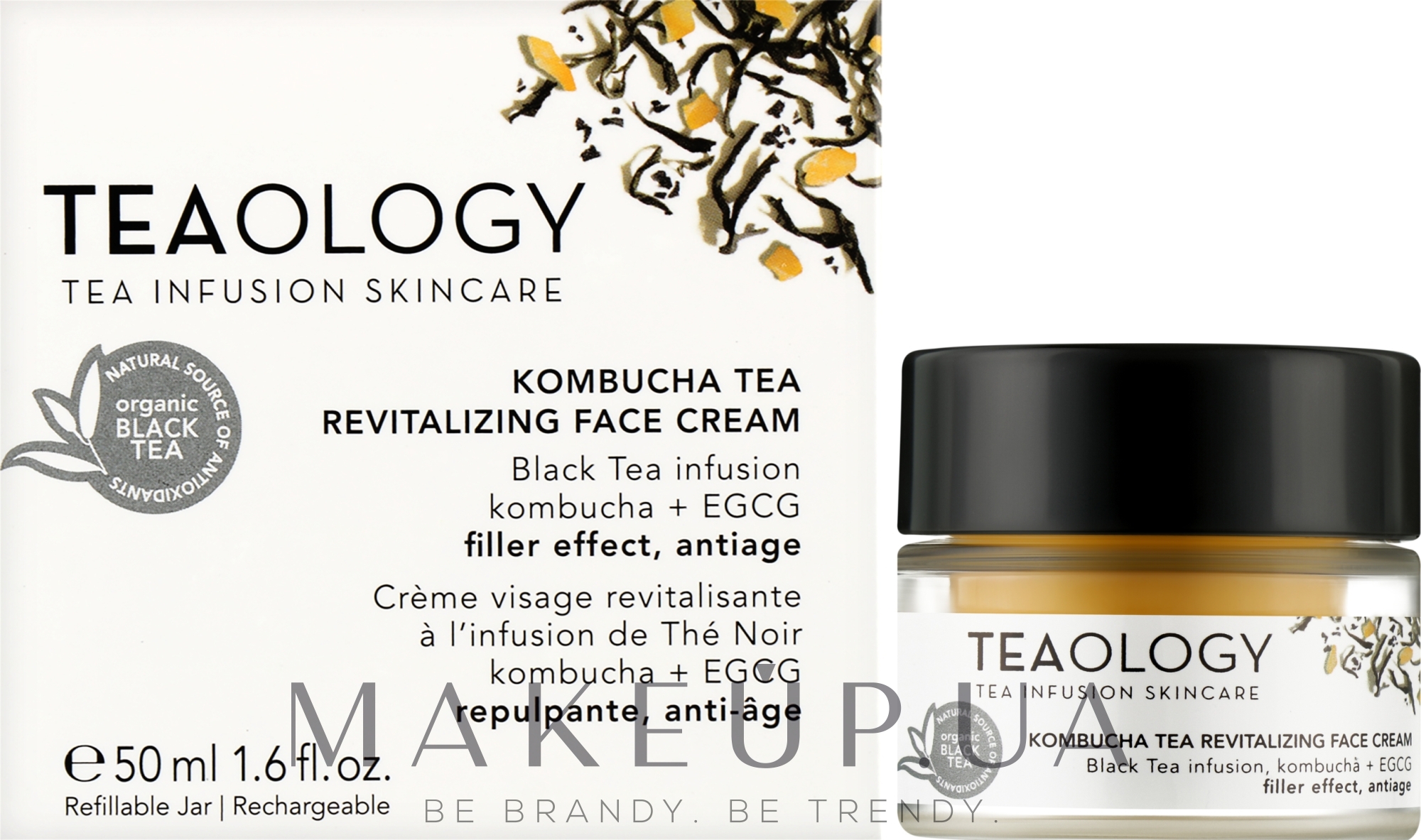 Відновлювальний крем для обличчя - Teaology Kombucha Tea Revitalizing Face Cream — фото 50ml