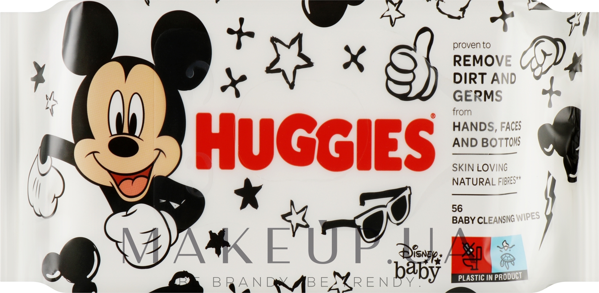 Влажные салфетки "Mickey Mouse" - Huggies BW Baby Cleancing Wipes — фото 56шт