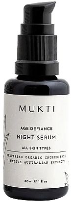 Нічна сироватка для обличчя - Mukti Organics Age Defiance Night Serum — фото N1