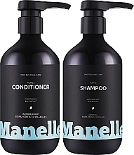 Духи, Парфюмерия, косметика Набор - Manelle Professional Care Avocado Oil & Keracyn (shampoo/500 ml + cond/500 ml)