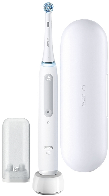 Электрическая аккумуляторная зубная щетка, белая - Oral-B iO Series 4  — фото N3