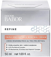 Обновляющий крем с тройным проретинолом - Babor Doctor Babor Refine Cellular Triple Pro-Retinol Renewal Cream  — фото N2