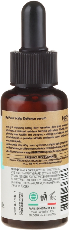 Заспокійлива сироватка для волосся - Niamh Hairconcept Be Pure Scalp Defence Serum — фото N2