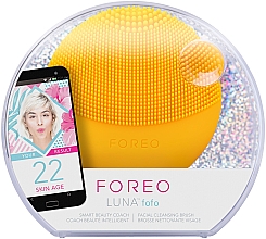 Щіточка для обличчя з аналізом шкіри - Foreo Luna fofo Facial Brush with Skin Analysis, Sunflower Yellow — фото N3