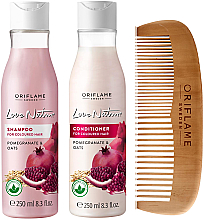 Парфумерія, косметика Набір - Oriflame Love Nature (shm/250ml + cond/250ml + comb)