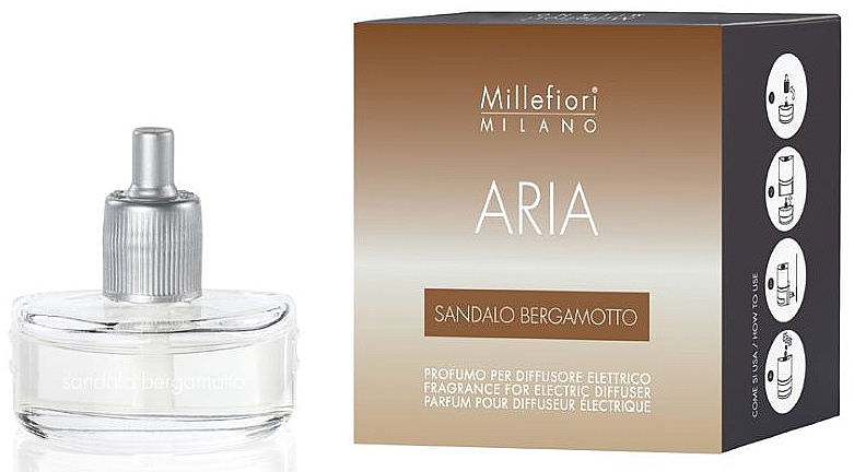 Наполнение для освежителя воздуха - Millefiori Milano Aria Sandalo Bergamotto Refill (сменный блок) — фото N1