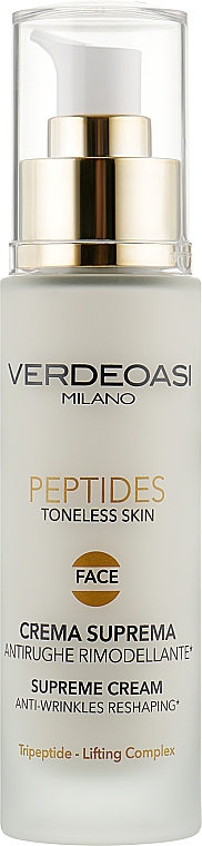 Моделирующий премиум крем против морщин - Verdeoasi Peptides Supreme Cream Anti-Wrinkles Reshaping — фото N1