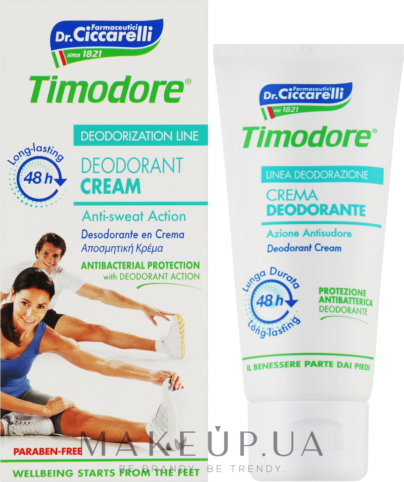 Крем-дезодорант для ніг - Timodore Deodorant Cream 48H — фото 50ml