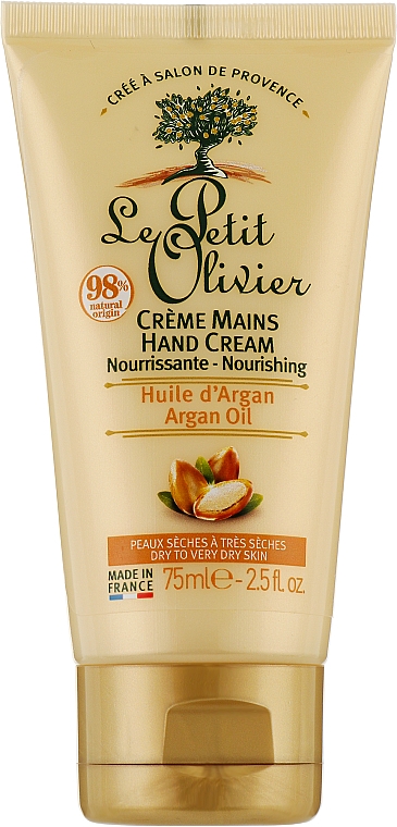 Питательный крем для рук с аргановым маслом - Le Petit Olivier Organic Care With Argan Oil Hand Cream — фото N1