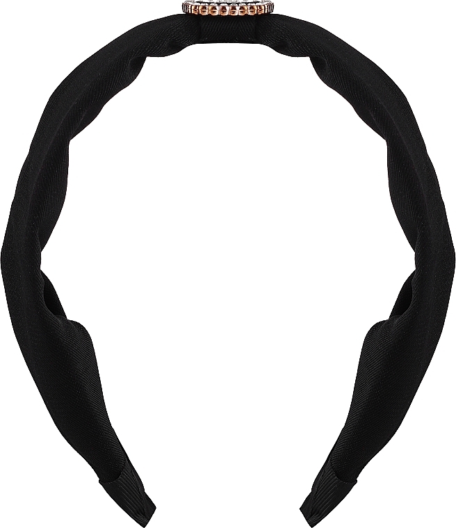 Обруч для волос FA-5609, черный с украшением - Donegal — фото N1