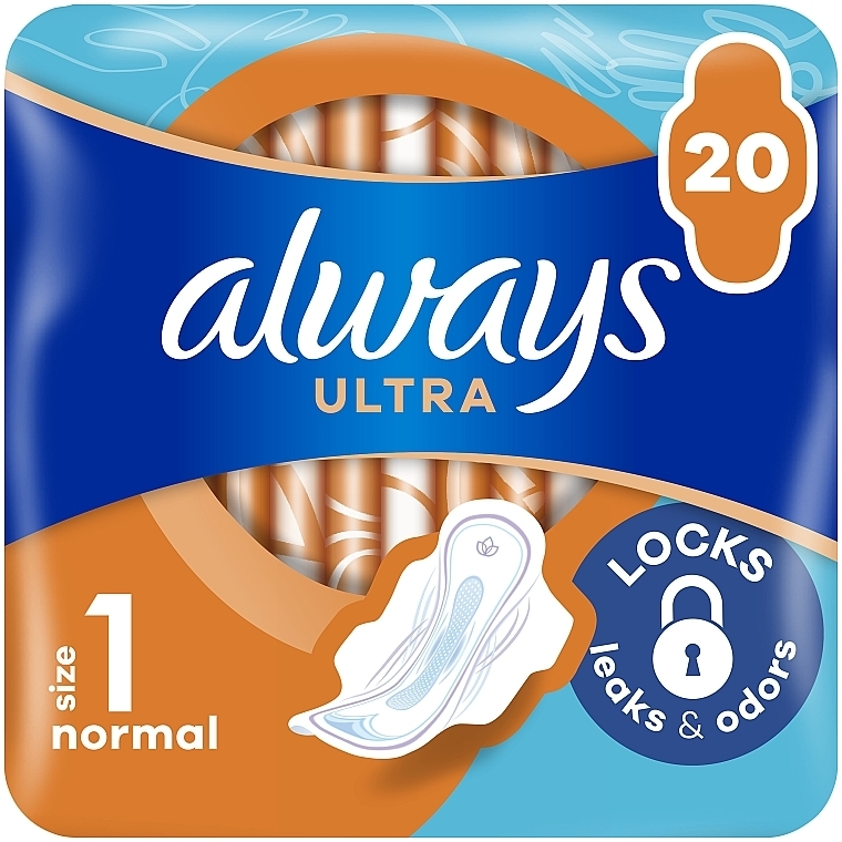 Гигиенические прокладки, размер 1, 20 шт. - Always Ultra Normal Plus — фото N1