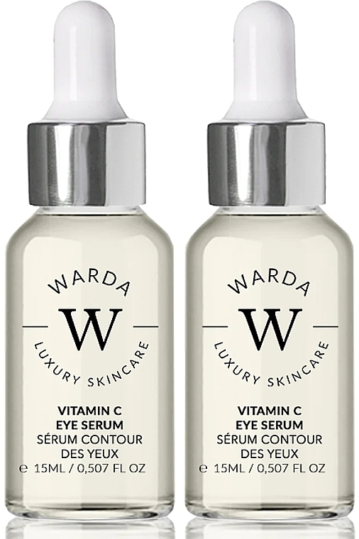 Набор - Warda Skin Glow Boost Vitamin C Eye Serum (eye/serum/2x15ml) — фото N1