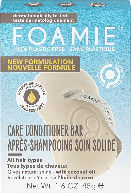 Твердый кондиционер для волос - Foamie Shake Your Coconuts Care Conditioner Bar — фото N1