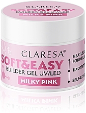 Моделювальний гель для нігтів - Claresa Soft & Easy Builder Gel UV/LED Milky Pink — фото N1