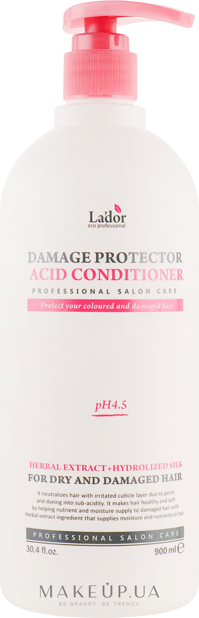 Кондиціонер для сухого волосся - La'dor Damaged Protector Acid Conditioner — фото 900ml