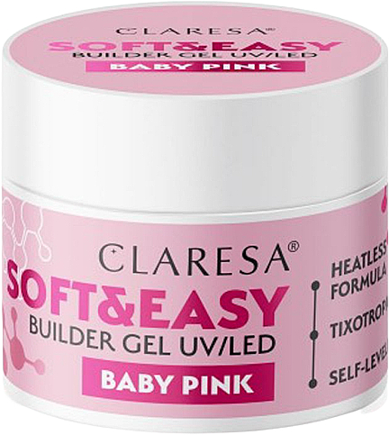 Моделювальний гель для нігтів - Claresa Soft & Easy Builder Gel UV/LED Baby Pink — фото N1