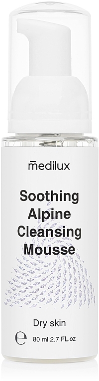 Мус для очищення сухої шкіри - Medilux Soothing Cleanser Alpine Mousse — фото N1