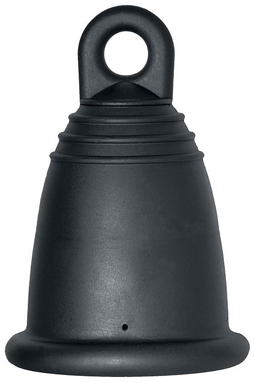 Менструальна чаша з петлею, розмір L, чорна - MeLuna Classic Menstrual Cup Ring — фото N1