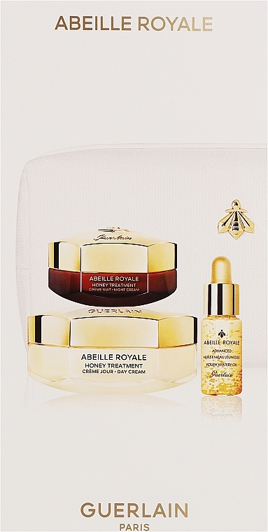 Набор - Guerlain Abeille Royale Honey Treatment Age-Defying Programme (f/oil/15ml + f/day/cr/50ml + f/night/cr/15ml + bag) — фото N3