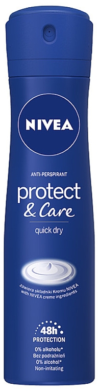 Дезодорант спрей жіночий "Захист і турбота" - NIVEA Protect & Care Anti-Perspirant — фото N1
