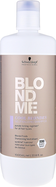 Нейтрализующий шампунь для волос холодных оттенков блонд - Schwarzkopf Professional BlondMe Cool Blondes Neutralizing Shampoo — фото N3