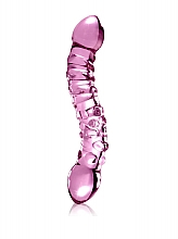 Фалоиммитатор стекляный, двусторонний, розовый - PipeDream Icicles No55 — фото N2