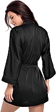Халат жіночий, чорний "Aesthetic" - MAKEUP Women's Robe Kimono Black — фото N3