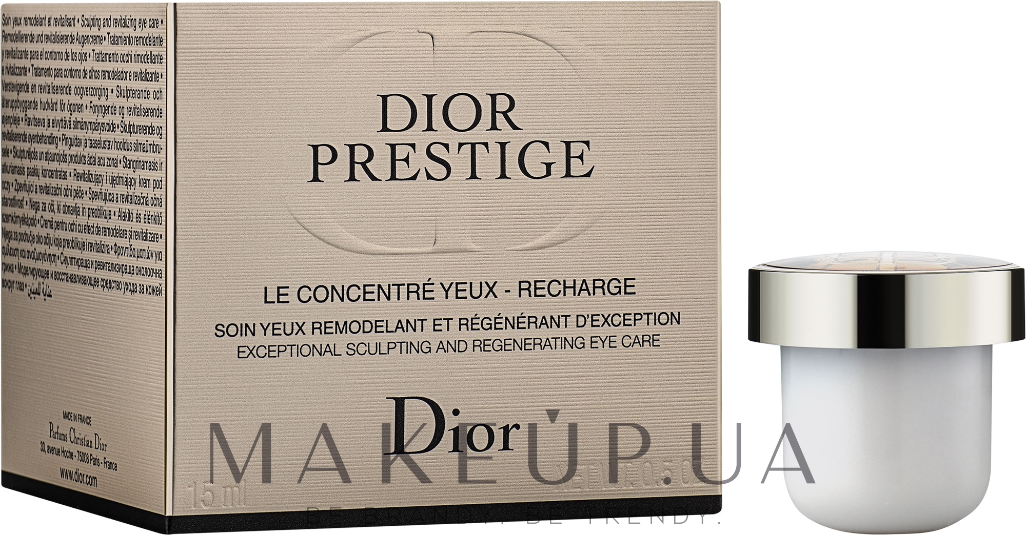 Крем для кожи вокруг глаз - Dior Prestige Le Concentre Yeux (сменный блок) — фото 15ml