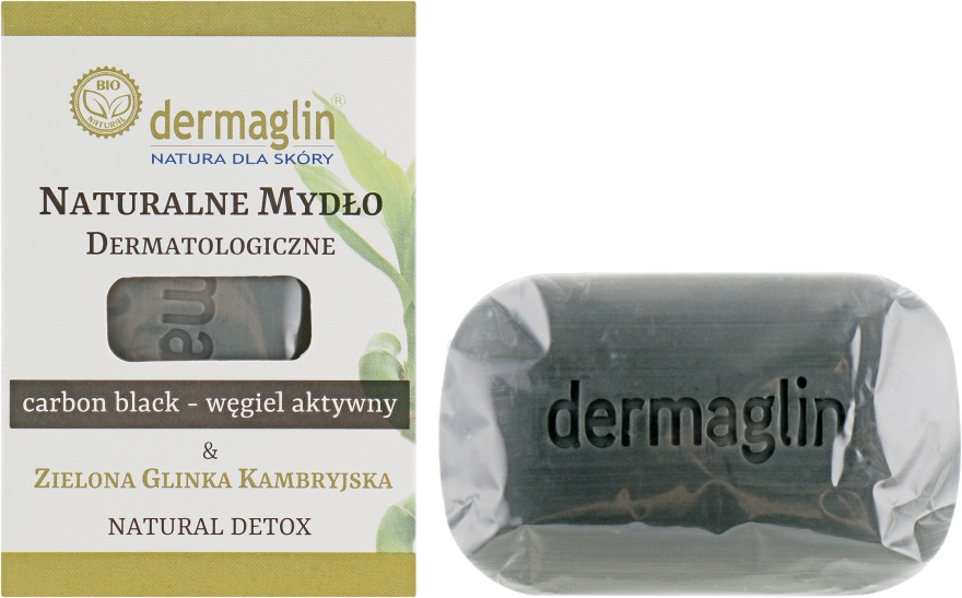 Дерматологическое натуральное мыло - Dermaglin Natural Detox — фото N1