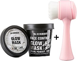 Парфумерія, косметика Набір - Mr.Scrubber Face Control Glow (mask/150g + brush/1szt)