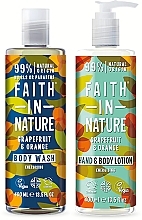 Набір - Faith In Nature Grapefruit & Orange Gift Set Body Care (b/wash/400ml + b/lot/400ml) — фото N2