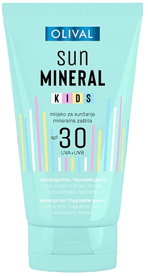 Детское солнцезащитное молочко для тела с SPF 30 - Olival Sun Mineral Kids Milk SPF 30 — фото N1