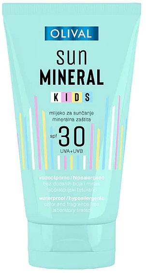 Дитяче сонцезахисне молочко для тіла з SPF 30 - Olival Sun Mineral Kids Milk SPF 30 — фото N1