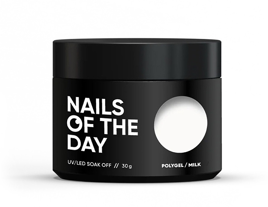 Полігель молочний дрібнозернистий - Nails Of The Day Poly Gel Milk — фото N1