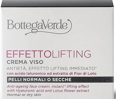 Антивіковий крем для нормальної та сухої шкіри - Bottega Verde Lifting Effect Anti-Ageing Face Cream — фото N2