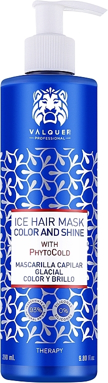 Маска для фарбованого волосся - Valquer Ice Hair Mask Color And Shine — фото N1