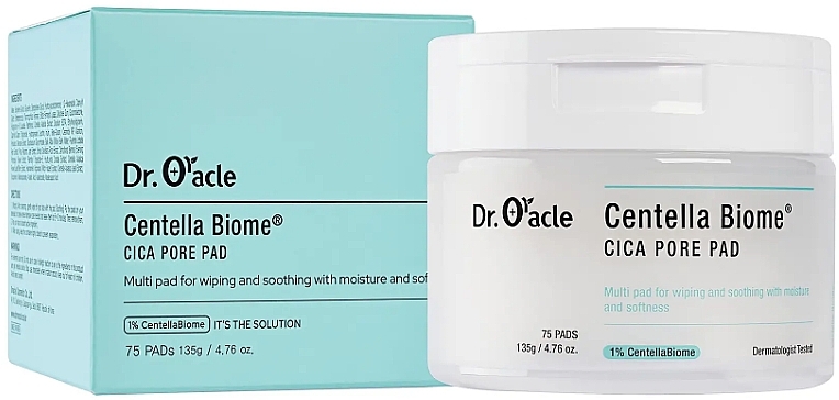 Диски для лица - Dr. Oracle Centella Biome Cica Pore Pad — фото N1
