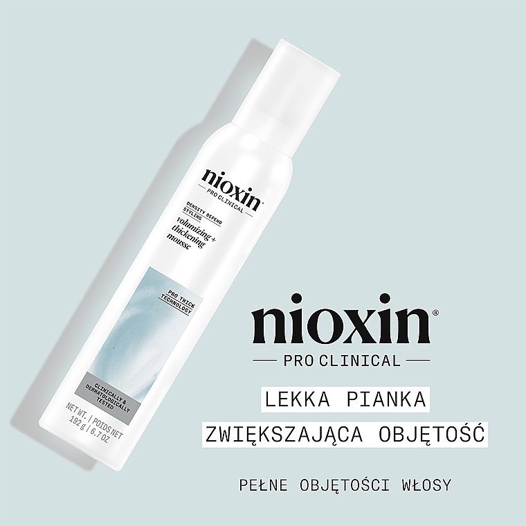 Мус для об'єму волосся - Nioxin Pro Clinical Density Defend Volumizing + Thickening Mousse — фото N2