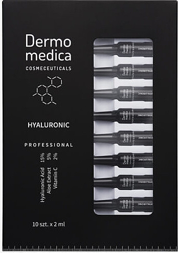 Зволожувальні ампули з гіалуроновою кислотою - Dermomedica Hyaluronic Ampoules — фото N1