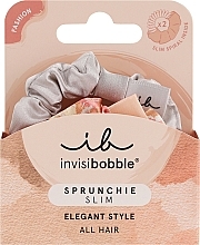 Резинка-браслет для волосся, помаранчева + сіра - Invisibobble Sprunchie Slim Bella Chrome — фото N1