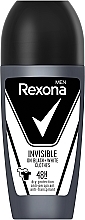 Антиперспирант-ролик "Невидимый на черной и белой одежде" - Rexona Men Invisible Black + White Antiperspirant Roll — фото N1