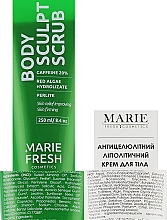 Антицелюлітний набір - Marie Fresh Cosmetics Anti-Cellulite Body Set (b/cr/250ml + b/cr/150ml + b/scrub/250ml) — фото N4