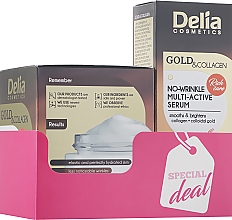 Духи, Парфюмерия, косметика Набор - Delia Delia Gold&Collagen (cr/50ml + ser/10ml)