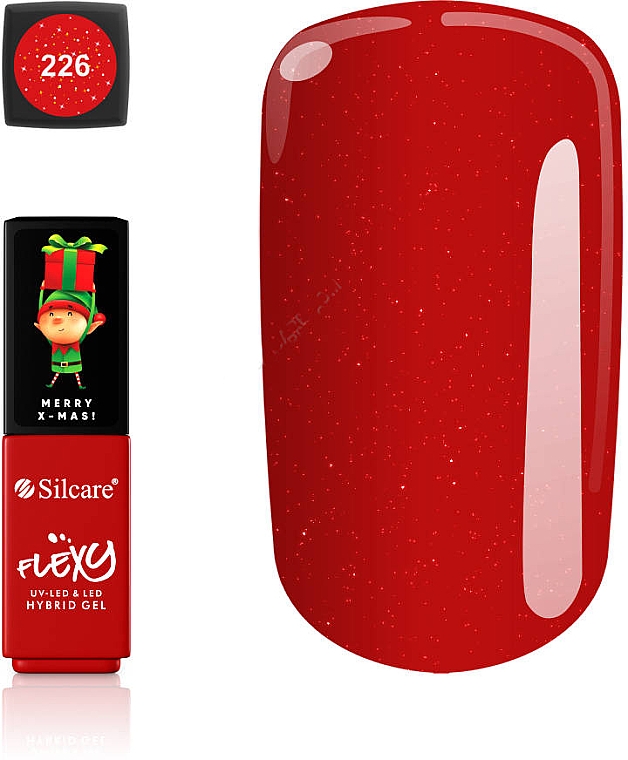 Набор - Silcare Flexy Mery Christmas Set (nail/polish/4х4,5g) — фото N4