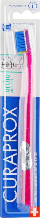 Зубна щітка, рожево-синя - Curaprox CS 5460 Ultra Soft Ortho — фото N1