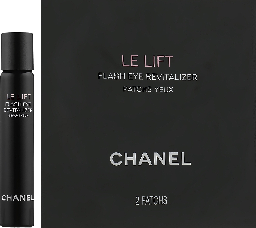 УЦЕНКА Набор "Двойное действие для контура глаз" - Chanel Le Lift Anti-Wrinkle Flash Eye Revitalizer (eye/ser/5 ml + eye/patch/10x2 pcs) * — фото N2