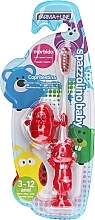 Парфумерія, косметика Зубна щітка для дітей від 3 до 12 років, червона - Farma Line Teddy Bear