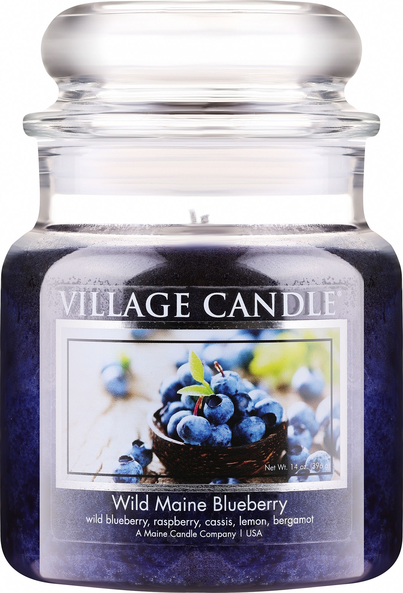 Ароматическая свеча в банке - Village Candle Wild Maine Blueberry — фото 396g