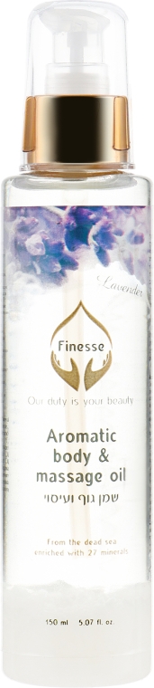 Ароматична олія для масажу "Лаванда" - Finesse Aromatic Body&Massage Oil Lavender — фото N1
