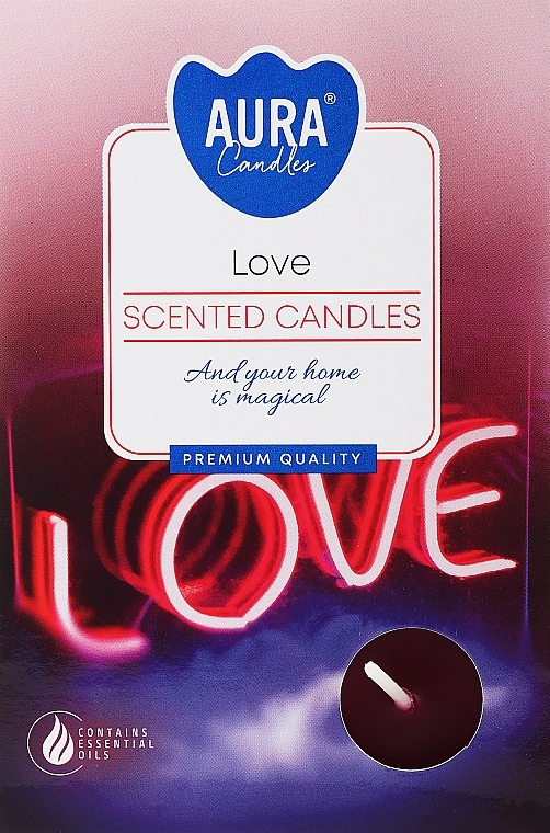 Набор чайных свечей "Любовь" - Bispol Love Scented Candles — фото N1